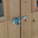 Casetta Box da Giardino per Attrezzi 198x98 cm con Porta Doppia Finestrata in Legno Naturale