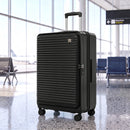 Valigia Rigida Grande 116 L 77x50x33 cm Espandibile con 4 Ruote e Lucchetto TSA in ABS Nero      