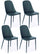 Set 4 Sedie 46x55xH80 cm in Polipropilene Tamara Grigio Scuro