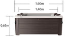 Vasca Idromassaggio da Esterno Spa Riscaldata 160x160x65 cm 6 Posti Wi-Fi Tribeca Smart