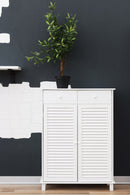 Mobile Bagno 2 Ante 2 Cassetti in Legno Soriani Bianco