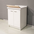 Mobile Lavatoio 63x60x87 cm 2 Ante Asse in Legno Montegrappa Acqua Marella Bianco Lucido