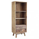 Libreria Justin 60x40x160 h cm in Pino riciclato Marrone