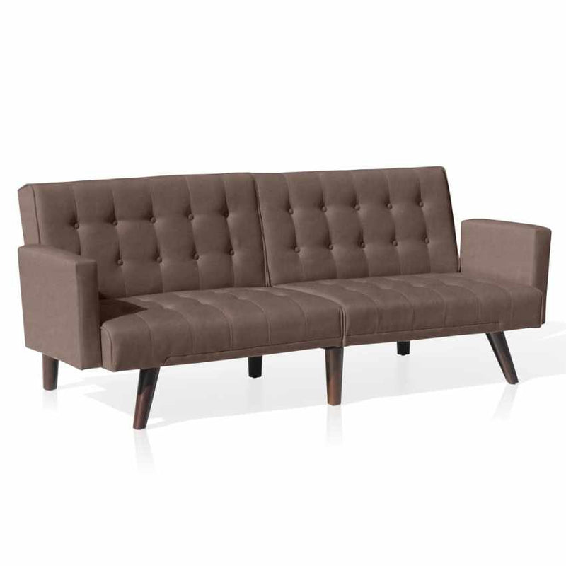 Divano Letto 192x75x76 cm in Tessuto Marrone