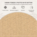 Set Tavolo con Vetro Temperato e 6 Sedie con Cuscini da Giardino in Acciaio e PE Rattan Naturale Nero e Beige