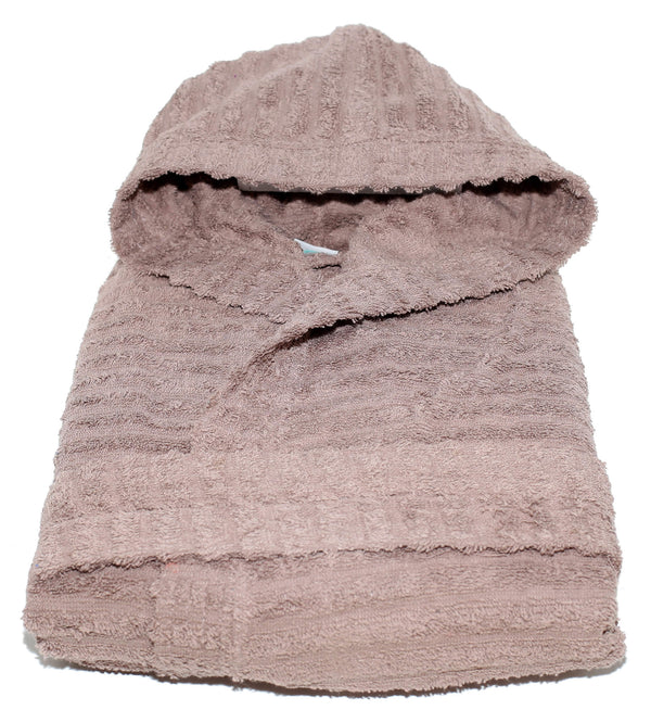 Peignoir Sally Horizon Tortora 100% coton éponge sconto