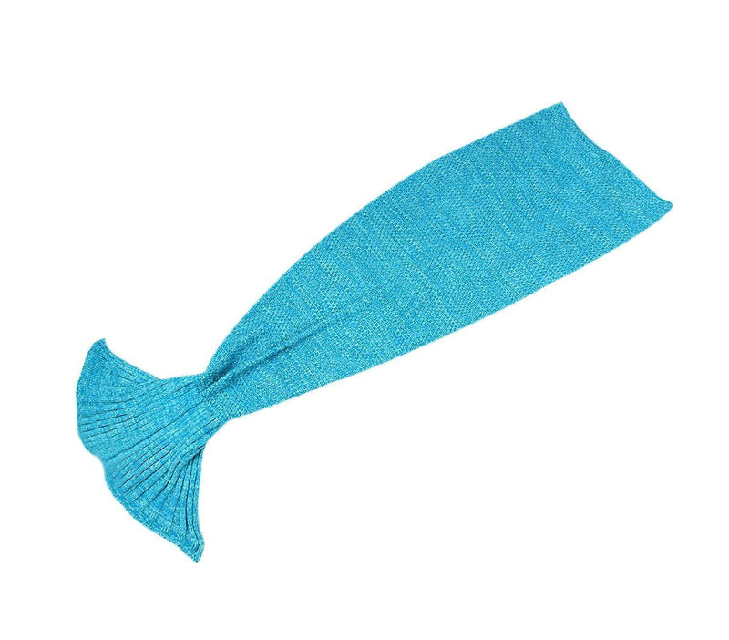 Coperta in Acrilico 180x100 cm Coda di Sirena Celeste
