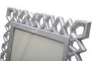 Cornice Classic 29,8x1,8x34,8 cm in Poliresina e Vetro Argento