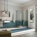 Box Doccia Semicircolare 70x90 cm 2 Ante Scorrevoli in Cristallo Opaco 6mm H185 Fosterberg Vejle