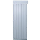 Armadio da Esterno 2 Porte 74,6x161,5x209 cm in Acciaio Zincato Grigio