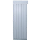Armadio da Esterno 2 Porte 74,6x161,5x209 cm in Acciaio Zincato Grigio
