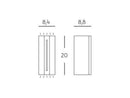 Applique da Esterno a LED 8W+4W 4000K Sovil Grigio