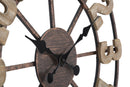 Orologio da Muro Source Ø63,5x4 cm in Ferro e MDF Marrone