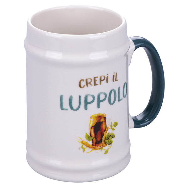 Chope à Bière Ø8x13 cm en New Bone China VdE Tivoli 1996 Le Travisate Blanc sconto