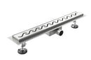 Canalina di Scarico in Acciaio Inox a Pavimento Onda 60x7 cm