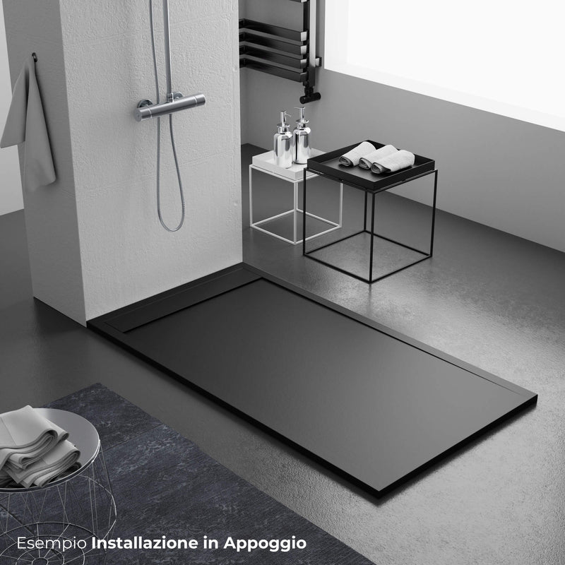 Piatto Doccia in Pietra Bonussi Kamet Nero Varie Misure