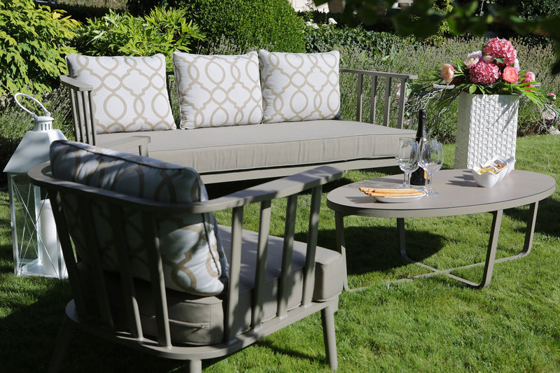 Set Salotto da Giardino in Alluminio Ventura Tortora