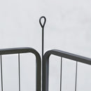 Recinto per Cani a 12 Pannelli Modulabili 68x1,5x80 cm con Porta di Ingresso in Acciaio Nero   