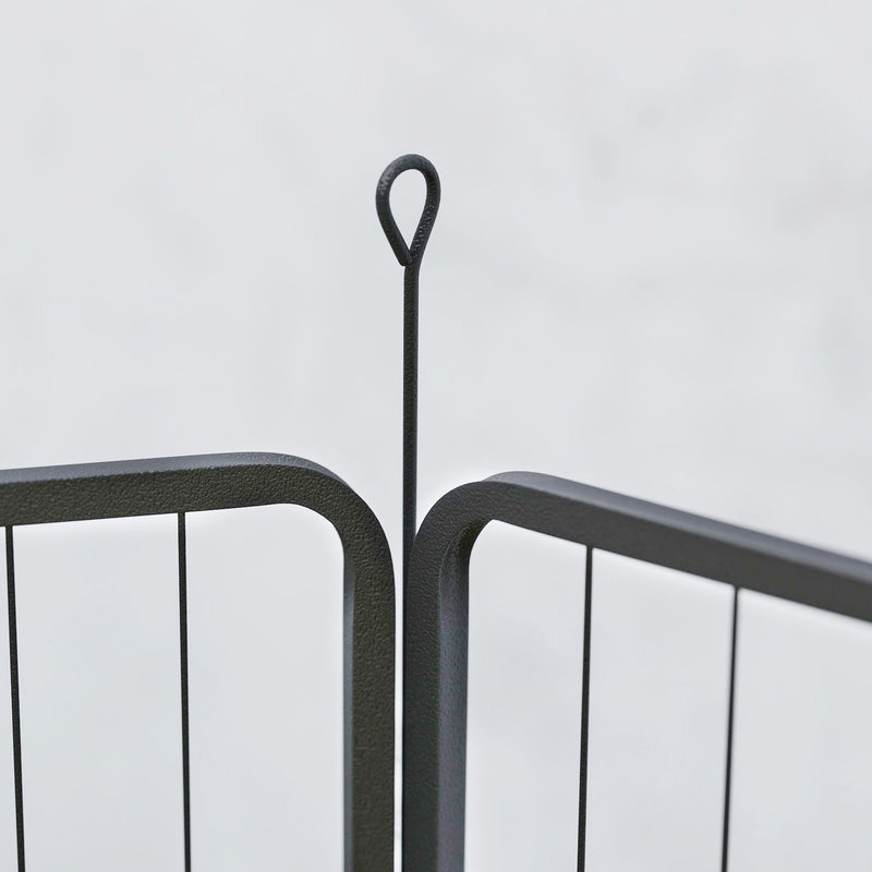 Recinto per Cani a 12 Pannelli Modulabili 68x1,5x80 cm con Porta di Ingresso in Acciaio Nero   