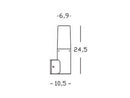 Lampada Applique in Alto a Stelo Colore Grigio per Esterno Linea Stem Sovil