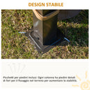 Gazebo da Giardino con Zanzariera 3,6x3m Tetto in Policarbonato Marrone