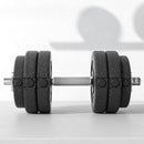 Set Pesi Manubri da 30 kg con 12 Dischi in Acciaio e Sabbia Nero   