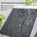 Casetta Porta Attrezzi 77,5x54,2x179,5 cm a 3 Mensole con Tetto Impermeabile in Bitume in Legno Bianco      