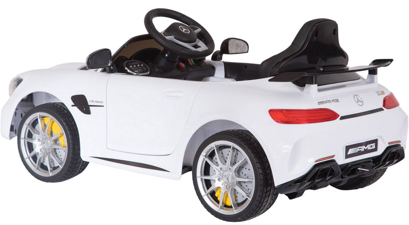 Macchina Elettrica per Bambini 12V con Licenza Mercedes GTR AMG Bianca