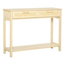 Consolle Ingresso 2 Cassetti 100x30x76 cm in Legno Naturale