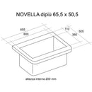 Mobile Lavatoio 65,5x50,5x87 cm 2 Ante Montegrappa Novella Dipiù Bianco