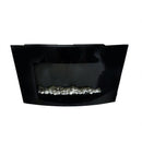 Camino Elettrico da Parete Effetto Fiamma 88,5x13,5x56 cm 900W/1800W Nero 