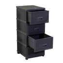 Cassettiera 4 Cassetti 43x36,8xh89,4 cm in Plastica Antracite