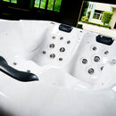 Vasca Monoblocco Drusilla per 3 Persone 218x158x85 cm in Acrilico Color Legno      