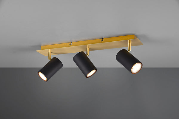 acquista Plafoniera da Interno Attacco GU10 in Metallo Nero e oro