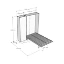 Letto 1 Piazza e Mezzo a Scomparsa Salvaspazio Kentaro H210 cm Bianco