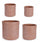 Lot de 4 vases cylindriques Tressage en terre cuite