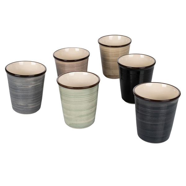 Set 6 Verres Acqua Baita Stones en Céramique Villa d'Este Home Tivoli Gris sconto