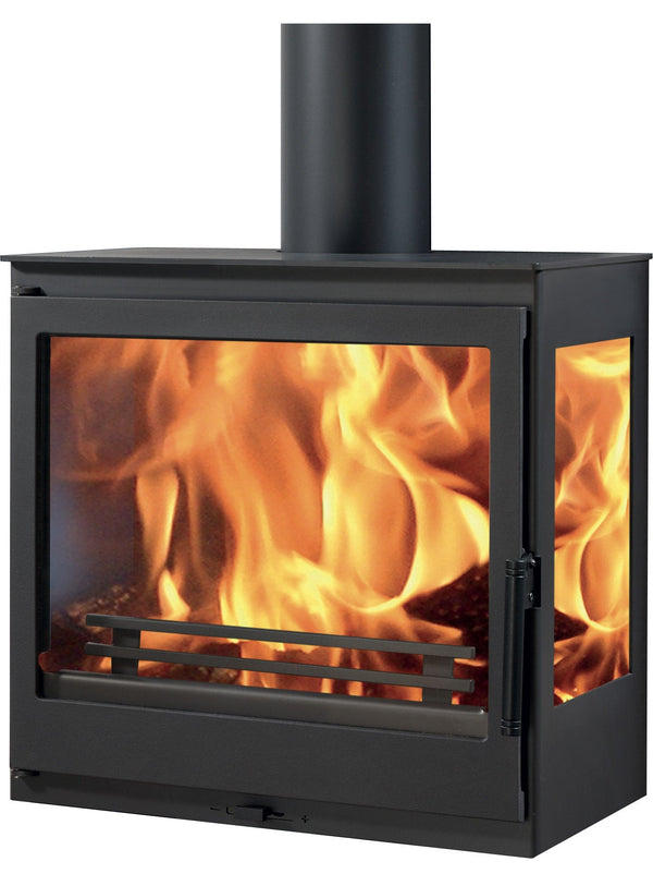 Poêle à bois 7,1 kW 58,7x55,6x53,7 cm Onix mural noir online