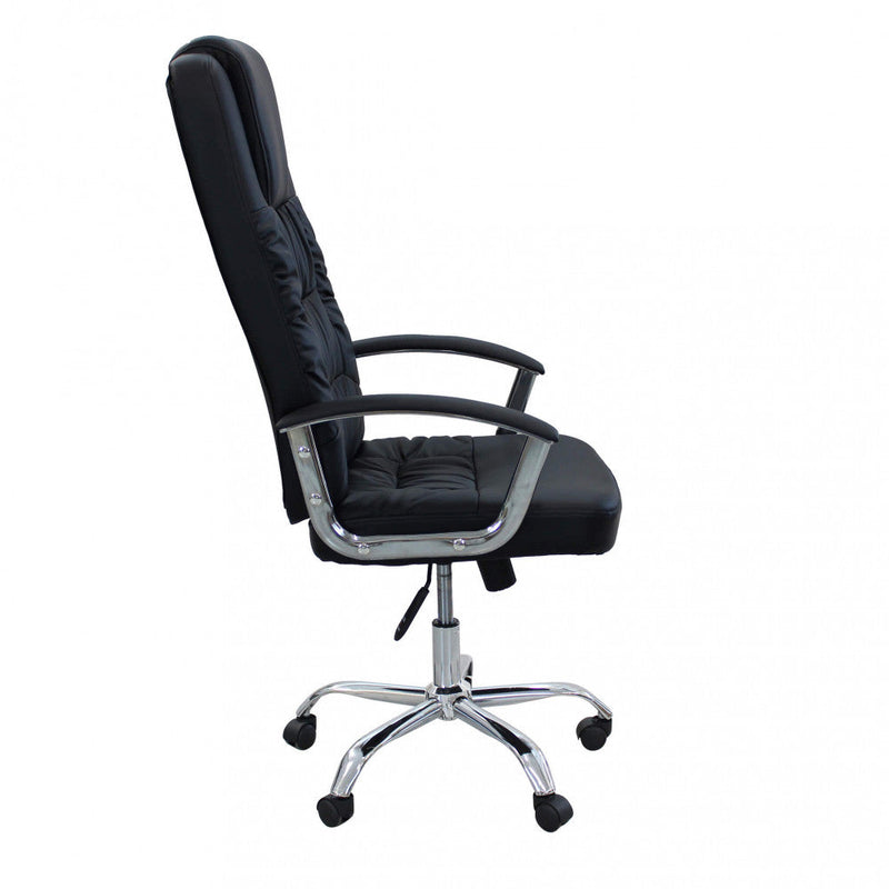 Poltrona da Ufficio Gracie 60x64x117/127 h cm in Poliuretano Nero