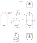 Fontana a Parete da Giardino con Rubinetto Belfer 42/PR Antracite