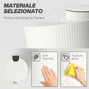 Cestino Spazzatura da 30L con Coperchio a Chiusura Morbida in Metallo e PP Crema      