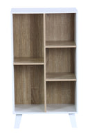 Libreria 5 Ripiani 50x30x90 cm in Pannello Truciolare Bianco/Sonoma