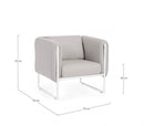 Poltrona 76x74x72h cm con Cuscini Pixel Sand 