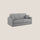 Canapé lit 2 places 166x92x96 cm en tissu gris