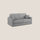 Canapé lit 3 places 186x92x96 cm en tissu gris