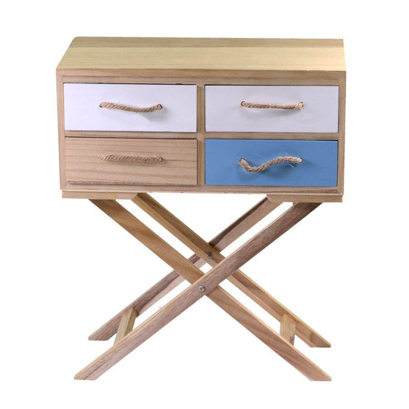 Cassettiera 4 Cassetti 60x30xh30/72 cm in Legno 