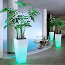 Vaso Luminoso da Giardino a LED 38x38x80 cm in Resina 5W Cedar Bianco Freddo