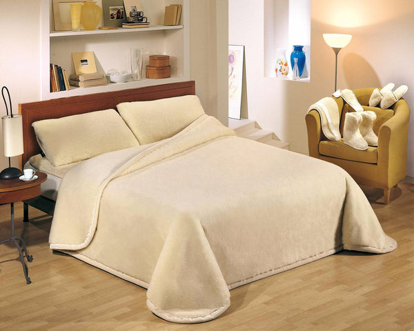 Couverture Pure Laine Mérinos 800gr Cober Basic Beige acquista