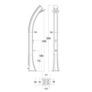 Doccia Solare da Giardino 40L Miscelatore e Lavapiedi Sined Sole XXL Blu