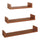 Lot de 3 étagères murales 60-50-40x15,5x8 cm en fibre de bois de cerisier magnétique
